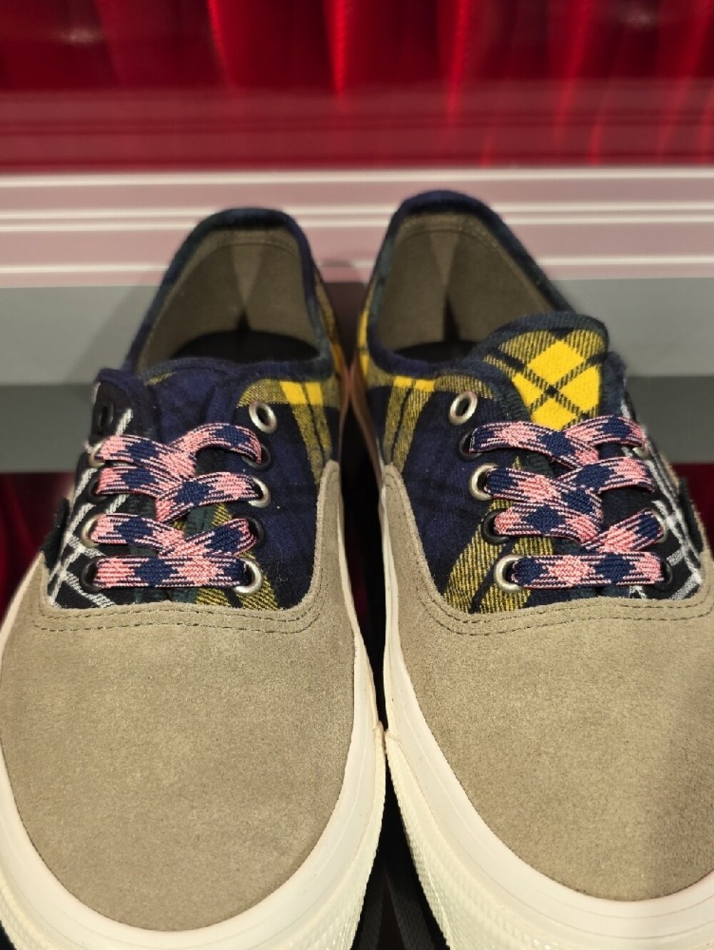 Vans Authentic 44 DX Anaheim Factory Plaid Mix Olive Men 9 Women 10.5 - Picture 7 of 7